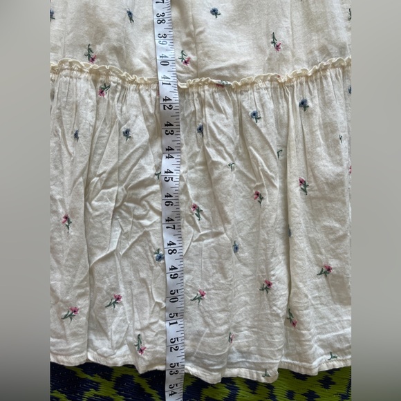 100% Cotton Floral Embroidered Spring Maxi Dress Size Medium - Picture 10 of 10